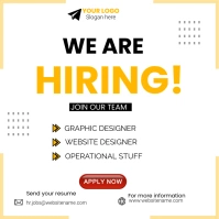 Hiring poster flyer template Square (1:1)