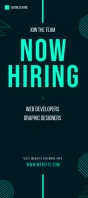 Hiring POster  rack card Template Карта-стойка