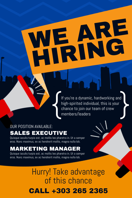 Hiring Poster Template PosterMyWall