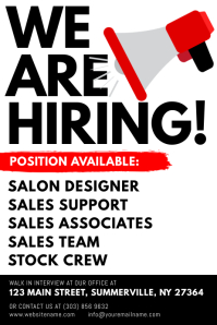 Create Hiring Job Posters For Free Postermywall