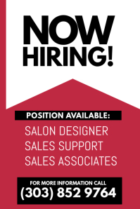 Create Hiring Job Posters For Free Postermywall