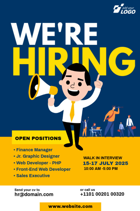 Hiring Poster Template | PosterMyWall