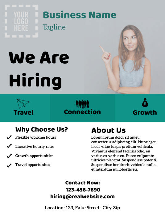 Hiring posters Template PosterMyWall