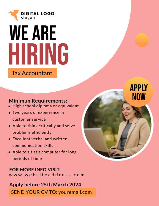 Hiring / recruitment flyer Template PosterMyWall