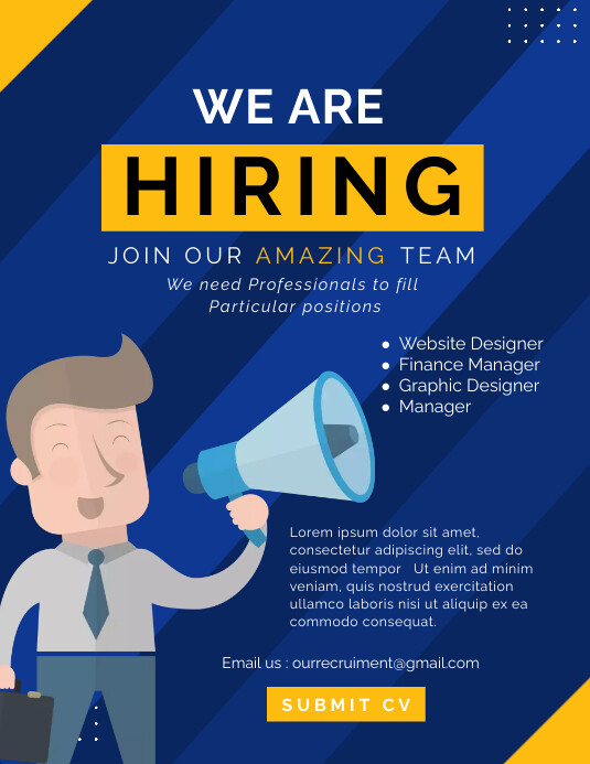 Copy of hiring / recruitment post design | PosterMyWall
