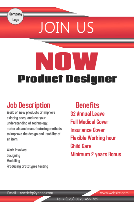 Job Description Poster Example Hiring Recruitment Poster 2019 Template | PosterMyWall