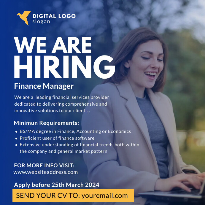 Recruiter Posts Hiring / recruitment social media post | PosterMyWall