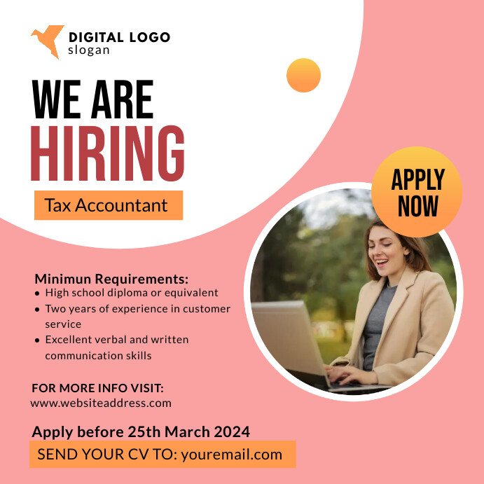 Hiring / recruitment social media post Template | PosterMyWall