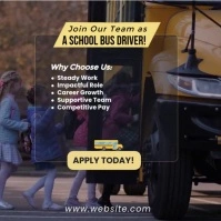 Now Hiring: School Bus Drivers – Apply Today for a Rewarding Career Carré (1:1) template