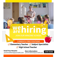White Teacher Recruitment Instagram Post Template