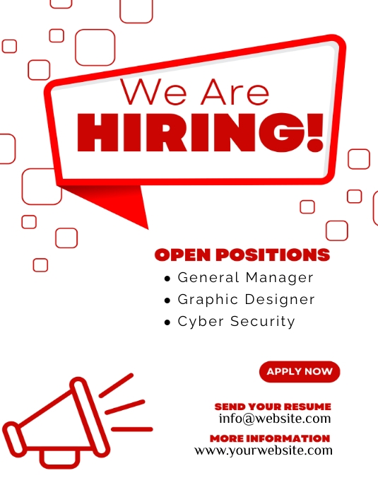 Hiring Template Løbeseddel (US Letter)