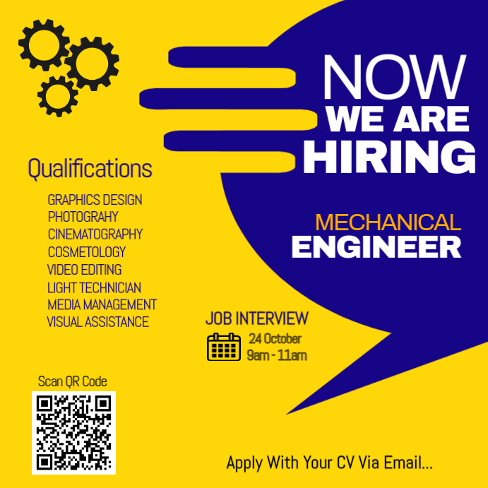 Copy of hiring template | PosterMyWall