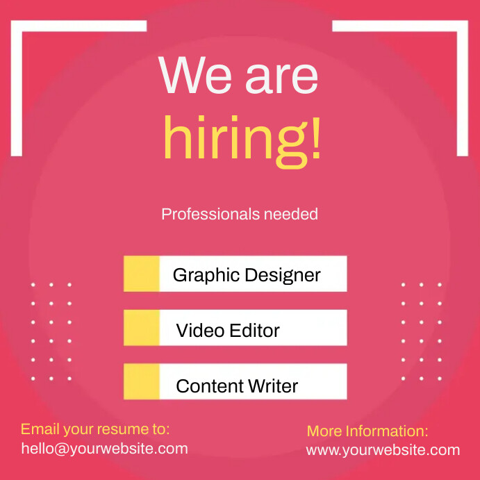 Plantilla de Hiring Template | PosterMyWall