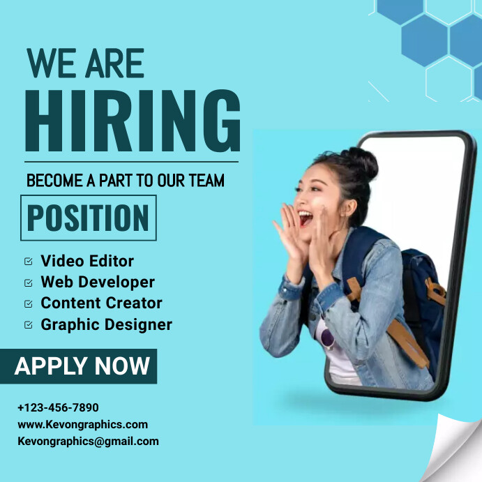 Plantilla de Hiring Template | PosterMyWall