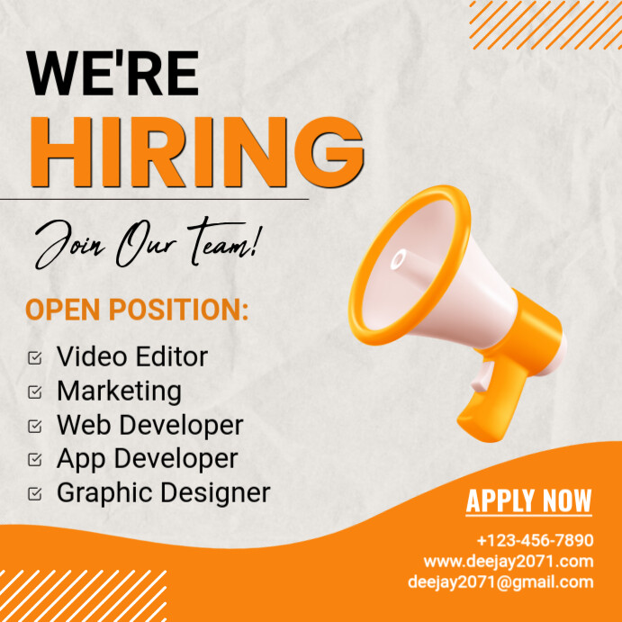 Hiring template Instagram Post