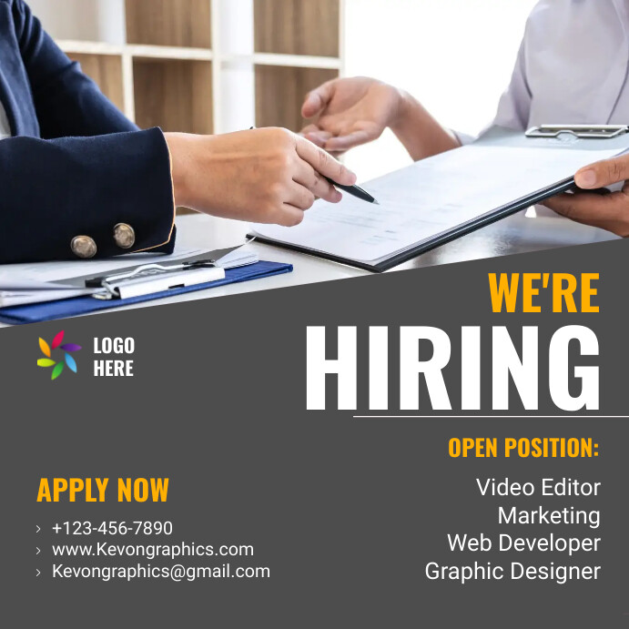 Copy of Hiring template | PosterMyWall