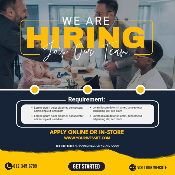 Hiring Template Work Job PosterMyWall