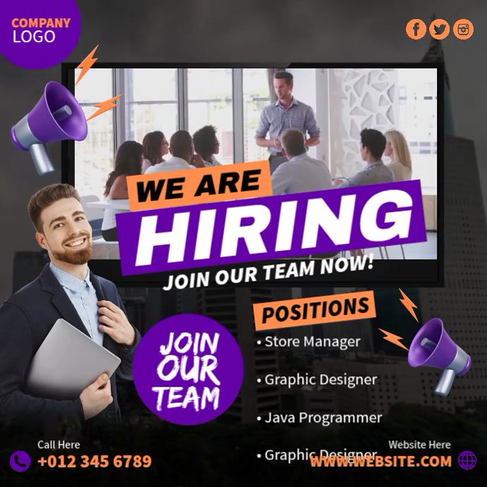 Copy of Hiring Video Ads | PosterMyWall