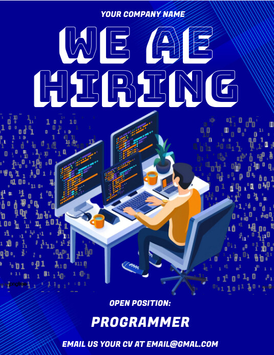 HIRING WEB DEVELOPER Template | PosterMyWall