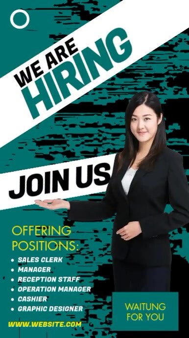 Work Status Design Hiring WhatsApp Status Template | PosterMyWall
