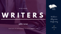 HIRING WRITERS FLYER Digital Display (16:9) template