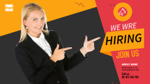 Hiring YouTube cover photo Coverfoto til YouTube-kanal template