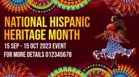 hispanic, heritage, poster, flyer, festival, Digitalanzeige (16:9) template