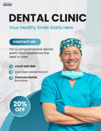 Hispanic Dentist Flyer Professional Male template