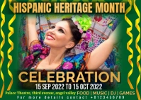 Hispanic Heritage, celebration, event, flyer, Briefkaart template