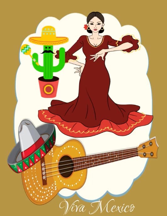 hispanic heritage, Ulotka (US Letter) template