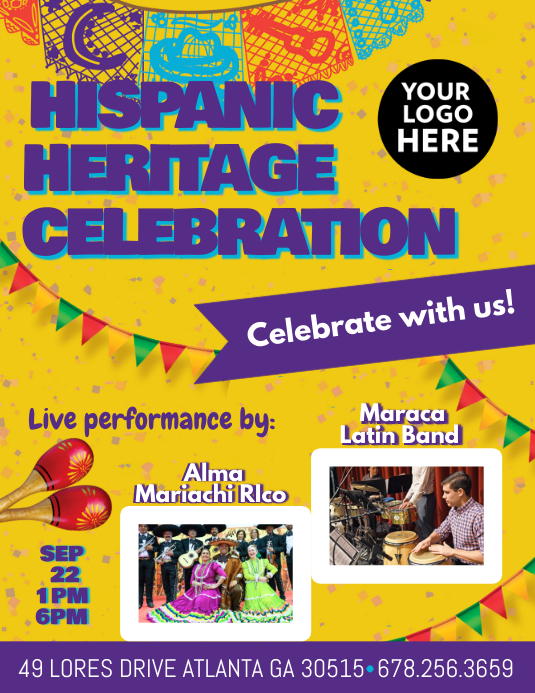 Hispanic Heritage Celebration Template PosterMyWall