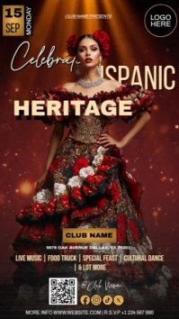 Hispanic Heritage Celebration Digital Display (9:16) template
