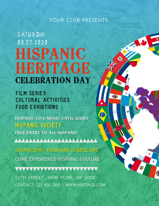 Hispanic Heritage Celebration Flyer Template PosterMyWall