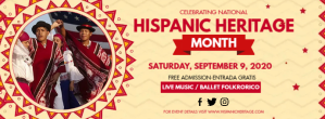 Оранжевый Hispanic Heritage Month Celebration Facebook Cover Photo Template