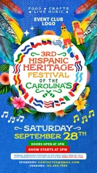 Hispanic Heritage Festival Display Template Instagram Story