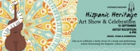 Hispanic Heritage Month Art Exhibition Banner Facebook Cover Photo template