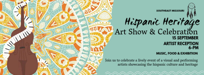 Hispanic Heritage Month Art Exhibition Banner Template Postermywall