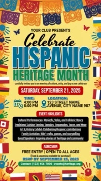 Hispanic Heritage Month Celebration Instagram Reel template