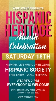 Hispanic Heritage month celebration digital s template