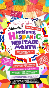 White Hispanic Heritage Month Celebration История на Instagram Template