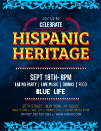 Blue Hispanic Heritage Month Flyer