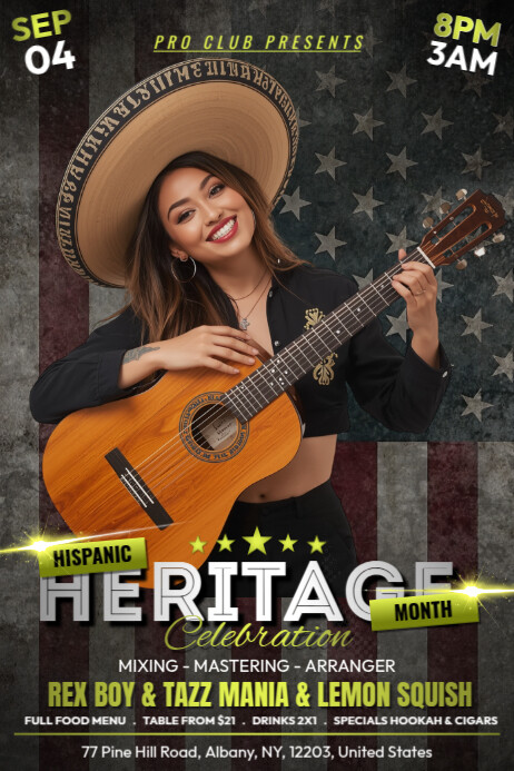 Hispanic Heritage Month Celebration Free Template Poster | PosterMyWall