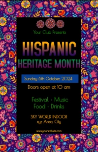 Hispanic heritage month Tabloid template