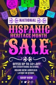 Hispanic Heritage Month Plakat template