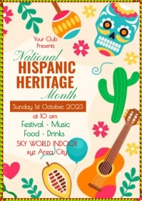 Hispanic heritage month A4 template