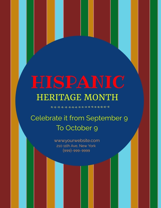 Hispanic Heritage Month Volantino (US Letter) template