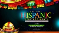 HISPANIC HERITAGE MONTH งานแสดงผลงานแบบดิจิทัล (16:9) template