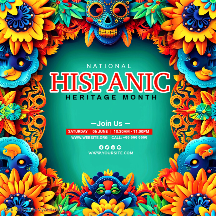 HISPANIC HERITAGE MONTH Template | PosterMyWall