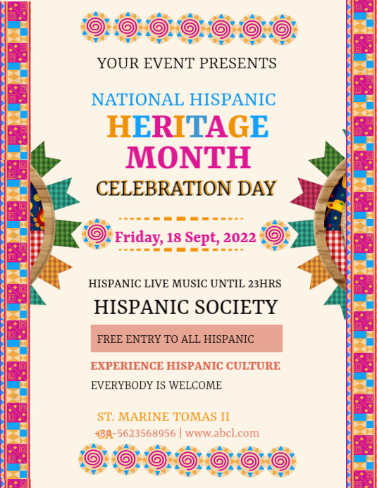 Copy of Hispanic Heritage month digital signage (2) | PosterMyWall