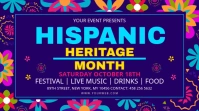 Hispanic Heritage Month Digital Signage Blue template